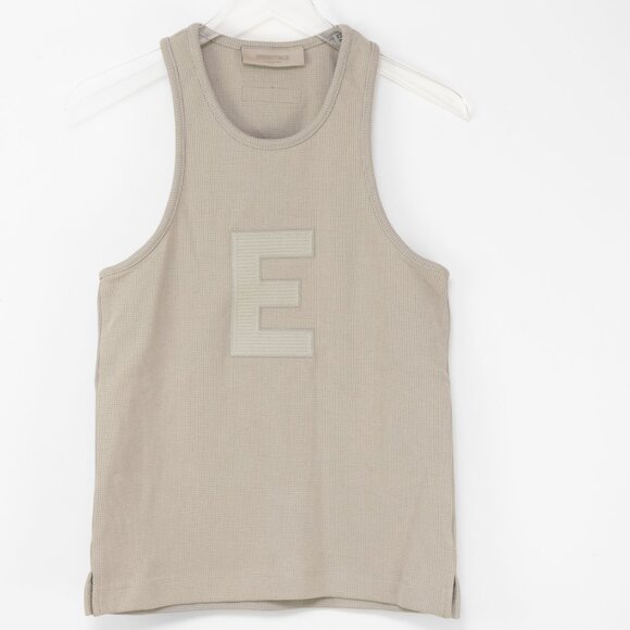 Fear of God Tops - Fear Of God Essentials Waffle Tank Top Seal Grey SS23 Size XS